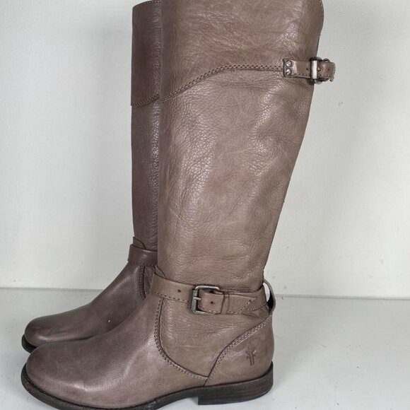 2000s Leather Riding Glam Calf High Boots - Picture 3 of 7